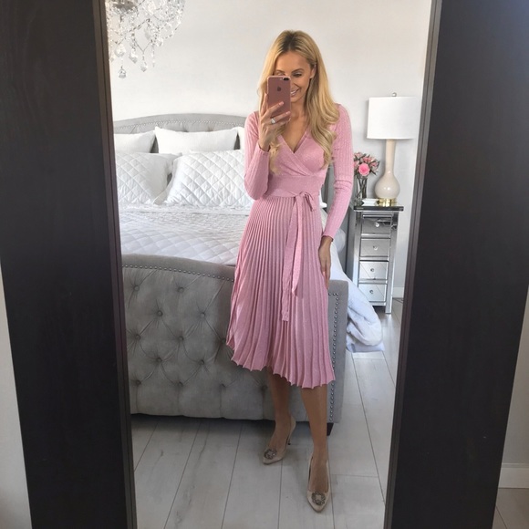 Little Pearls of Life Dresses & Skirts - Elegant European Style Pink and Silver Dress